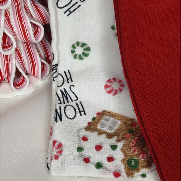 Rae Dunn Gingerbread House Home Sweet Home Kitchen Hand Towels Set - Picture 4 of 8